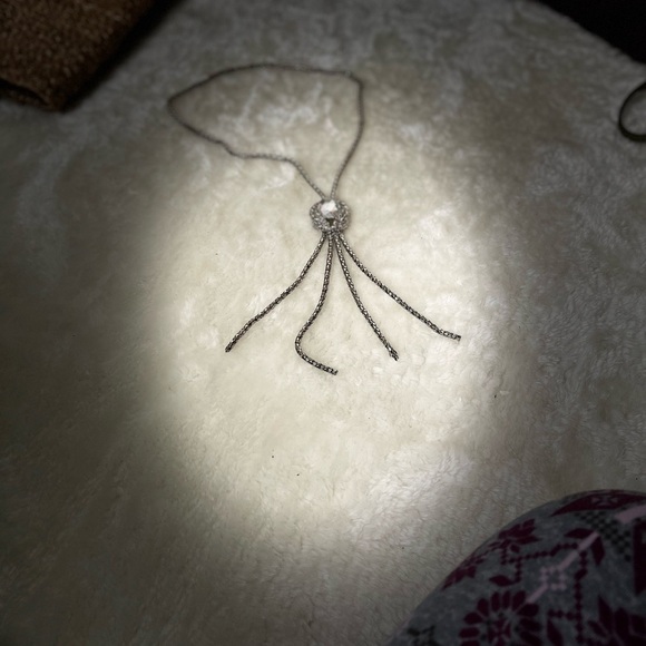 Silver Tassel Necklace with Fringe Pendant - Picture 2 of 6